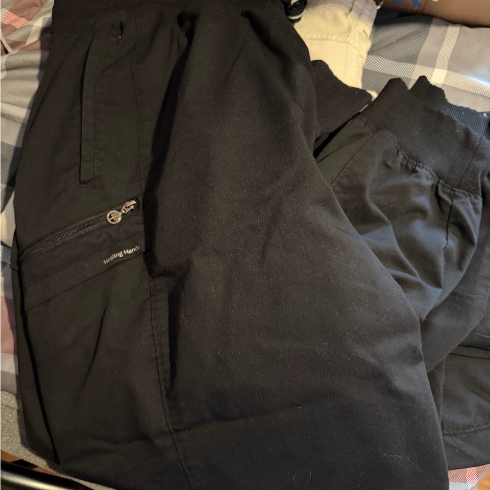 Healing Hands Black Women's  scrub joggers